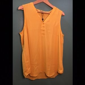 Adrianna papell yellow/golden tank top